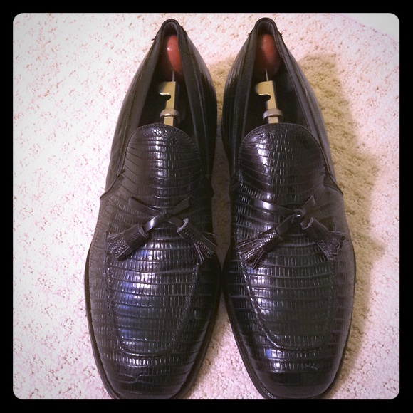 FootJoy Other - Gorgeous black lizard-skin Foot-Joy loafers